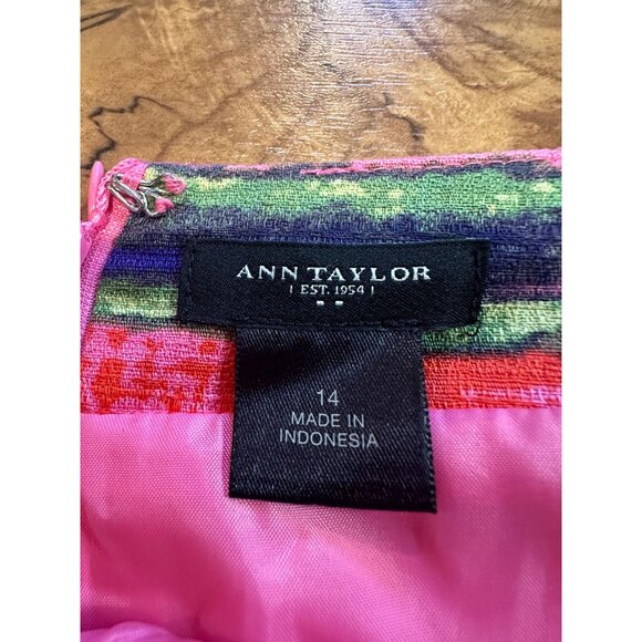 Ann Taylor Size 14 Striped Mini Skirt – Lined & Vibrant - Picture 2 of 6